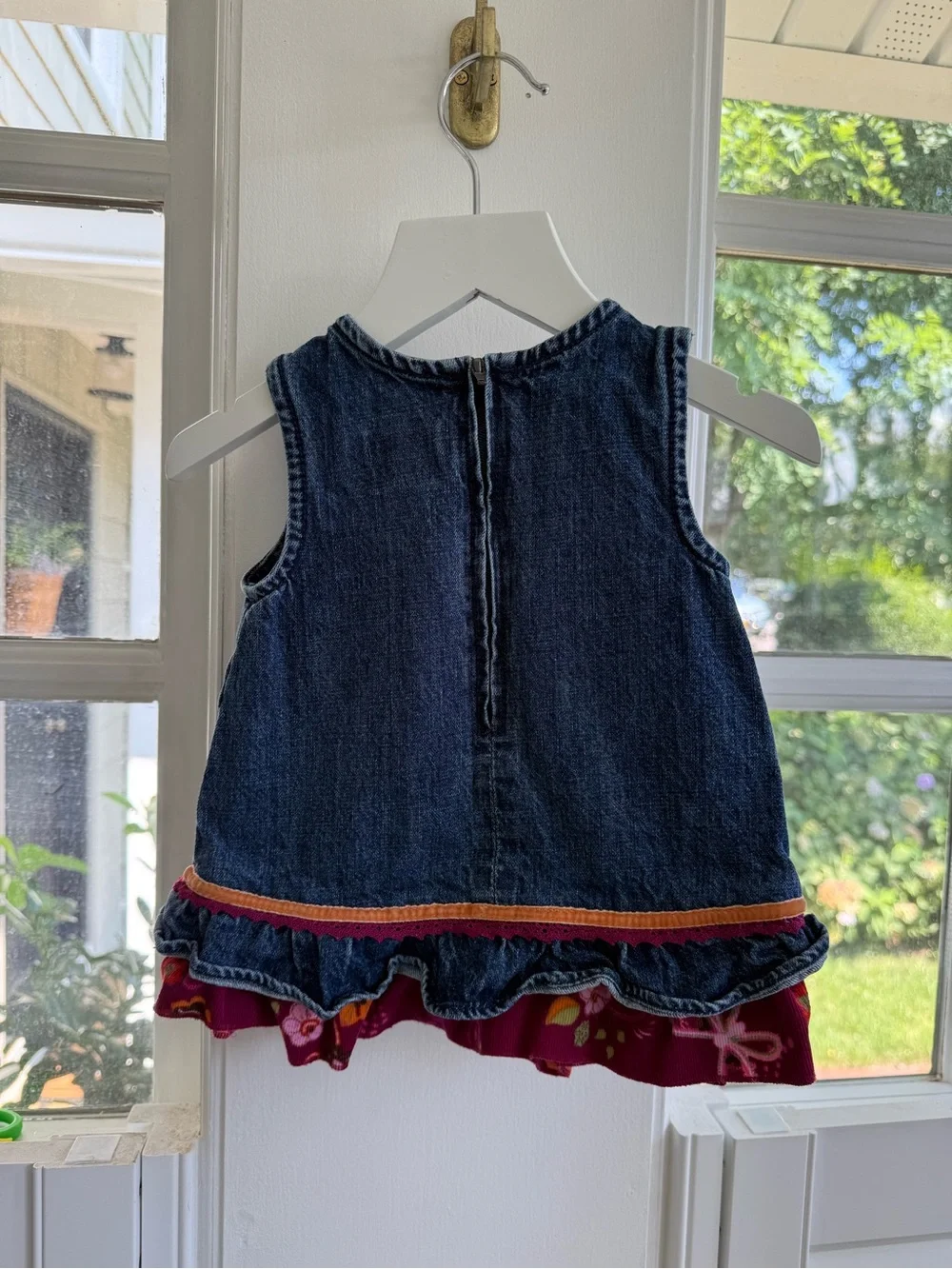 The Children’s Place Baby Girl Denim Ruffle Dress Size 3-6M